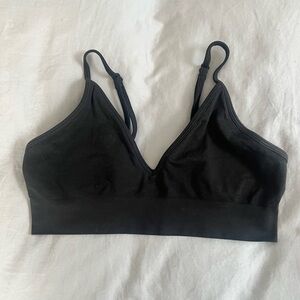 SKIMS Black V-Neck Bralette